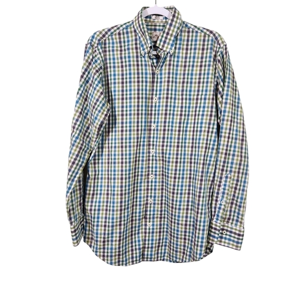 Peter Millar Men's Checkered Shirt, Sz M - Picture 1 of 8